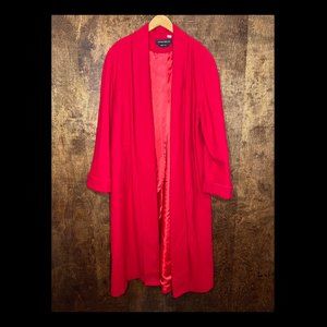 Donnybrook Long Red Wool Coat